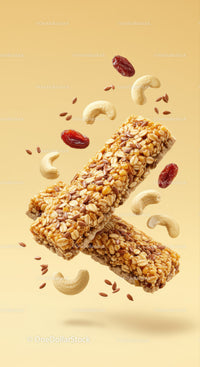 Nutritious Granola Bars with Nuts and Dried Fruits