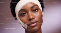 Professional Portrait of African Woman with Flawless Skin and Natural Makeup