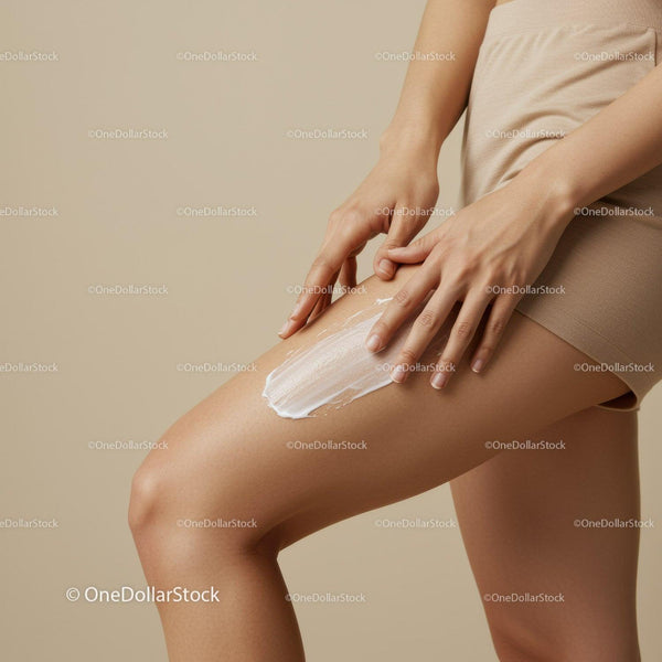 Woman Applying Lotion to Legs for Silky Smooth Skin