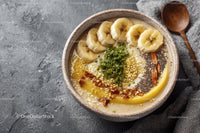 Delicious Tropical Smoothie Bowl with Banana and Chia Seeds