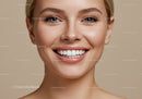 Closeup of happy woman smiling with bright teeth