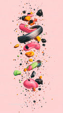 Abstract Colorful Paint Splash with Dynamic Shapes