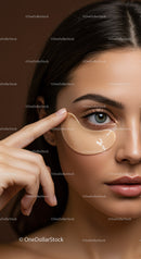 Close-up of Woman Applying Facial Serum with Clear Skin and Youthful Glow