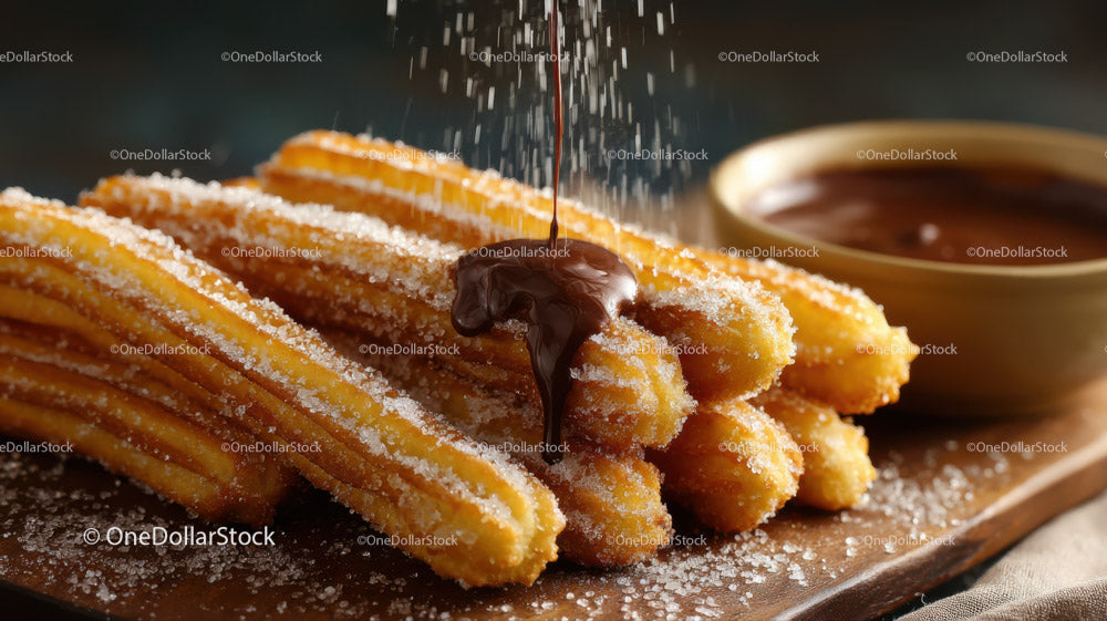 Crispy Sugar-Coated Churros with Chocolate Dipping Sauce