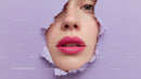 Captivating Female Portrait with Vibrant Pink Lipstick