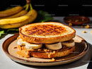 Peanut Butter and Banana Toast Open-Faced Sandwich