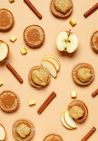 Mini Pancakes with Apple Sauce and Cinnamon Sticks
