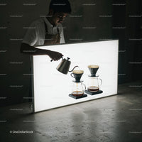 Barista Pouring Hot Water for Manual Coffee Brewing