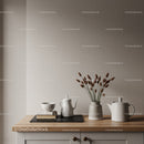 Elegant Interior Scene with White Ceramics and Dried Flowers on Wooden Table
