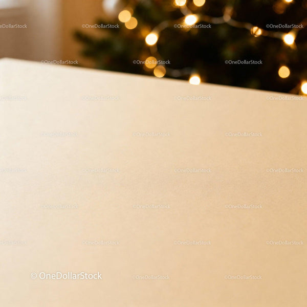 Cozy Christmas Lights Blurred on Holiday Background