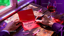Handwriting a Romantic Valentine's Card by Window Light