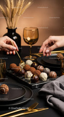 Luxurious Assorted Chocolate Truffles and Gourmet Sweets on Elegant Table