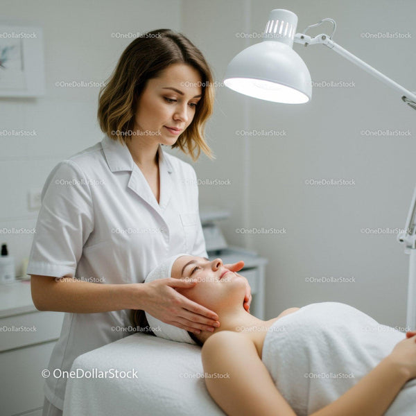 Profesjonalny zabieg na twarz wykonywany przez specjalistę ds. pielęgnacji skóry w spa