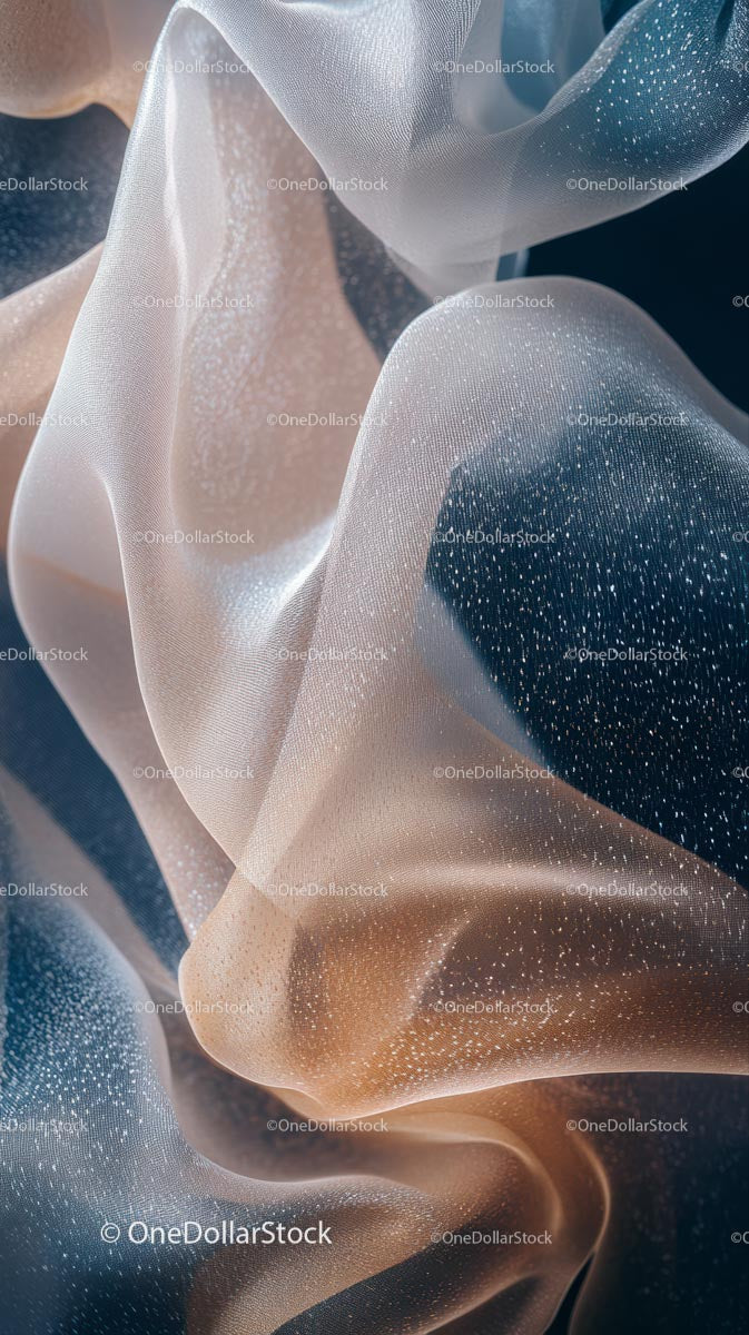 Elegant Abstract Silky Fabric with Glitter and Smooth Textures