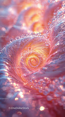Abstract Pink and Orange Swirl with Bokeh Effect for Creative Background