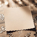 Blank vintage paper on embossed floral surface JPG Mockup Image preview