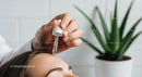 Beauty skull facial massage therapy with natural skincare elements