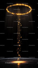 Futuristic Cosmic Explosion with Glowing Particles and Energy Vortex