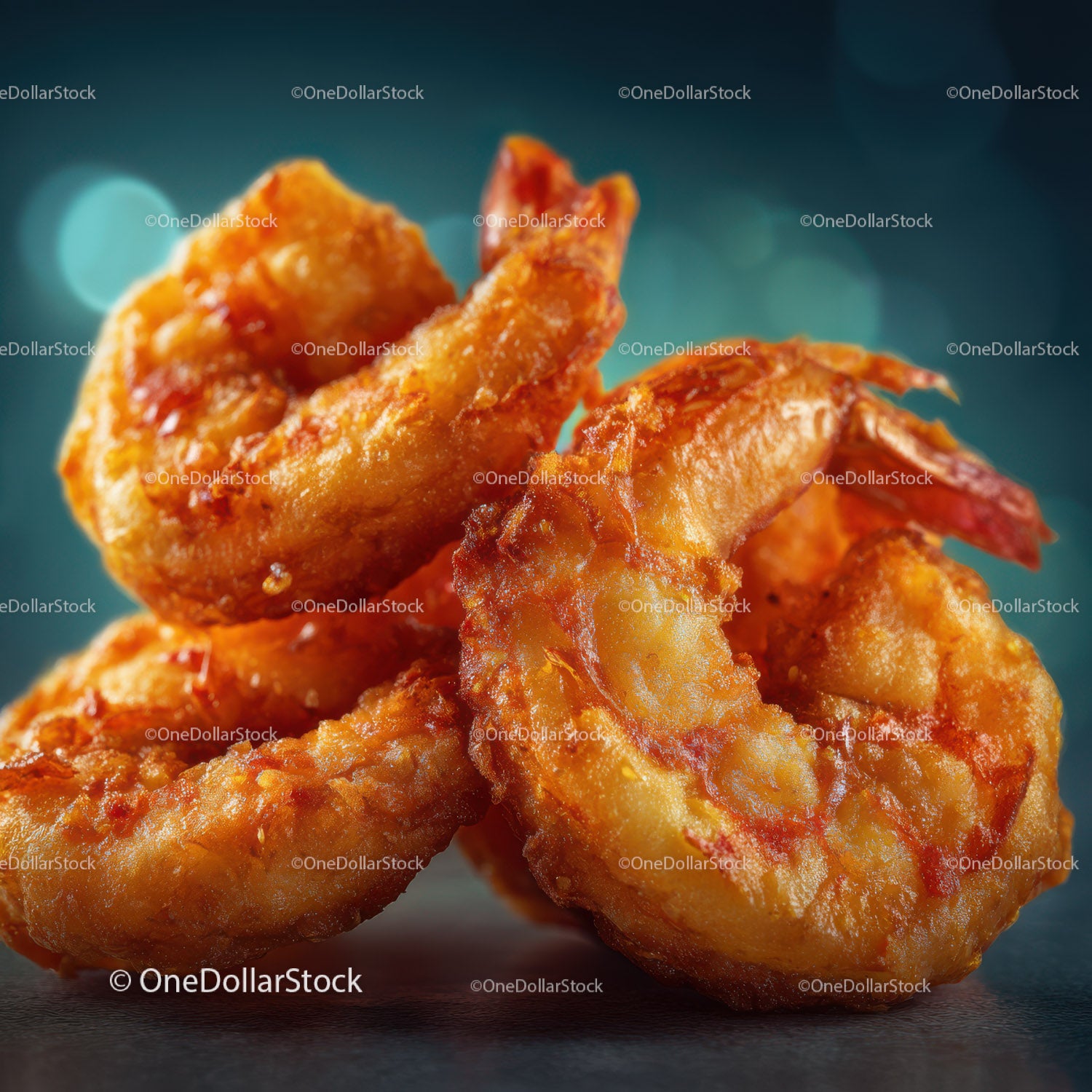 Crispy Fried Shrimp Plate with Golden Battered Seafood Delicacy