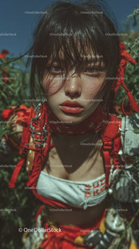 Vibrant Summer Outdoor Portrait of Young Woman with Wet Hair