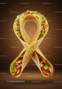 Creative ribbon-shaped chicken wraps with fresh vegetables