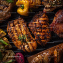 Grilled Chicken Skewers with Assorted Vegetables and Peppers