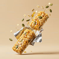 Healthy granola bars with honey and pumpkin seeds
