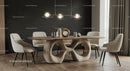 Stylish Modern Dining Room with Artistic Wooden Table and Elegant Chairs