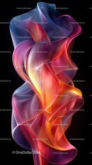 Vibrant Colorful Abstract Digital Art with Flowing Shapes