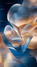 Abstract Metallic Shapes with Sleek Curves in Modern Design
