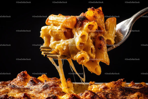 Cheesy Baked Pasta with Melted Cheese and Crispy Top