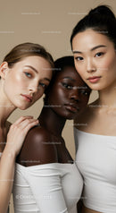 Group of Diverse Women with Natural Beauty and Confident Expressions