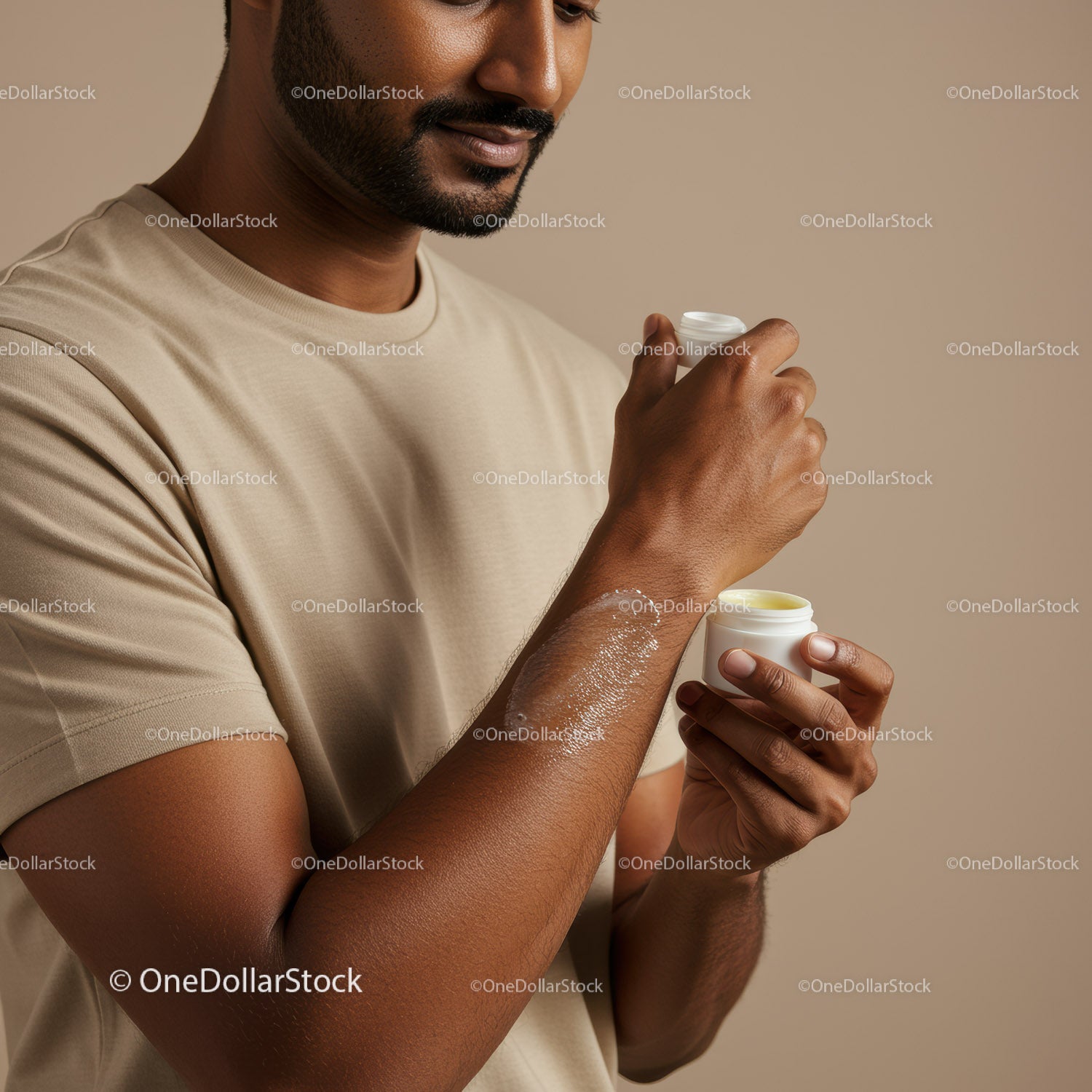 Man Applying Moisturizer for Healthy Glowing Skin