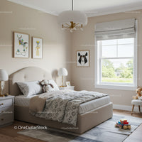 Bright and Cozy Child's Bedroom with Modern Decor and Natural Light