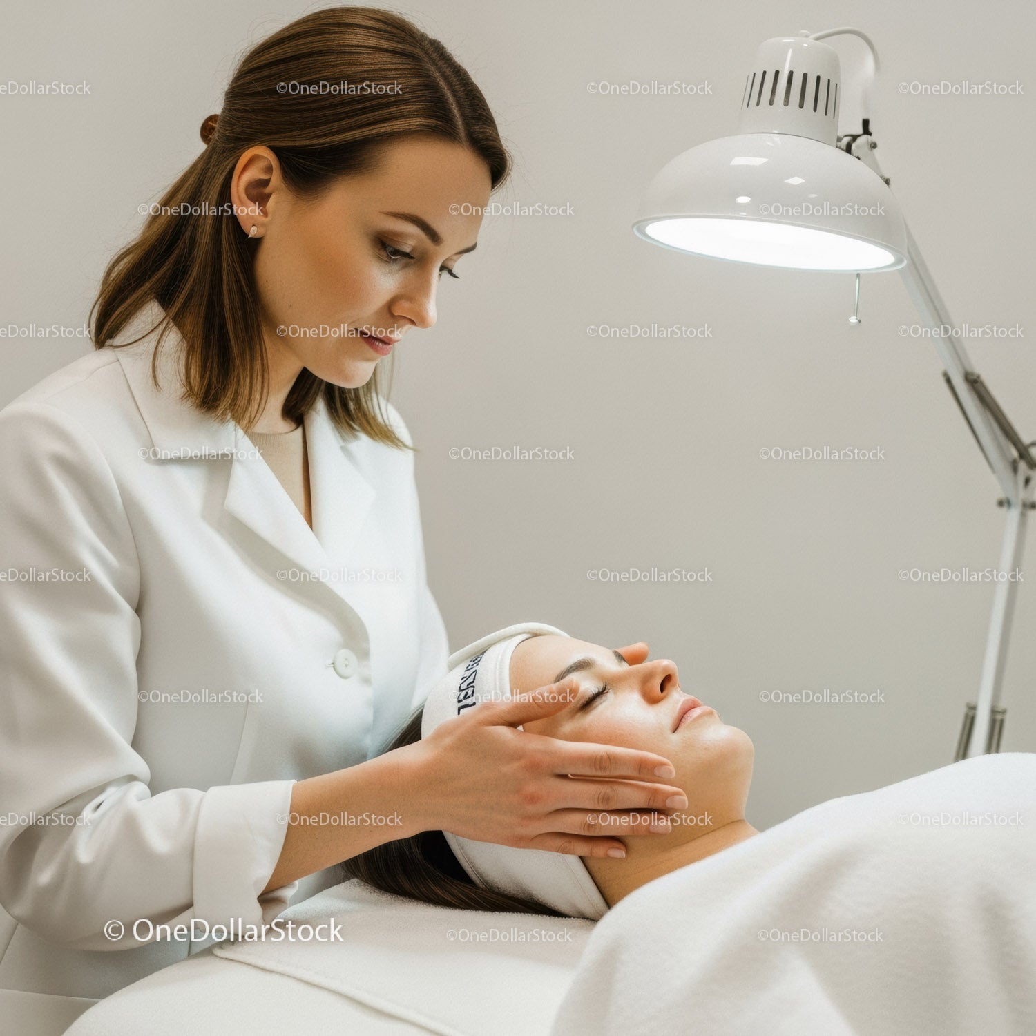 Profesjonalny zabieg na twarz w nowoczesnym spa z relaksującą atmosferą