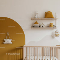 Modern Nursery with Plush Toys and Minimalist Decor for Kids Room