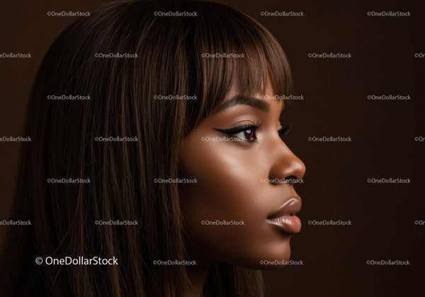 Elegancki Portret Kobiety z Brązowymi Włosami i Zielonymi Oczami w Studio