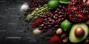 Fresh Assorted Food Ingredients with Vegetables and Spices