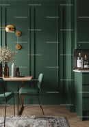 Stylish Green Kitchen Wall Decor with Modern Dining Set