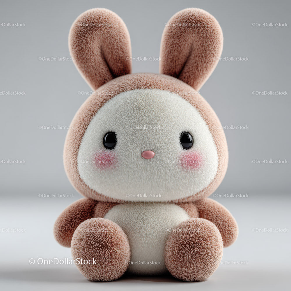 Cute Plush Bunny with Big Fluffy Ears for Kids and Decor