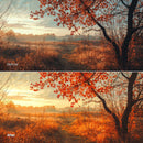 Before and after Golden Autumn Light Lightroom preset edit