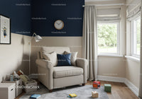 Bright and Cheerful Living Room with Beige Sofa and Large Windows
