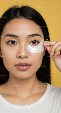 Young Woman Applying Facial Sheet Mask for Skincare Routine