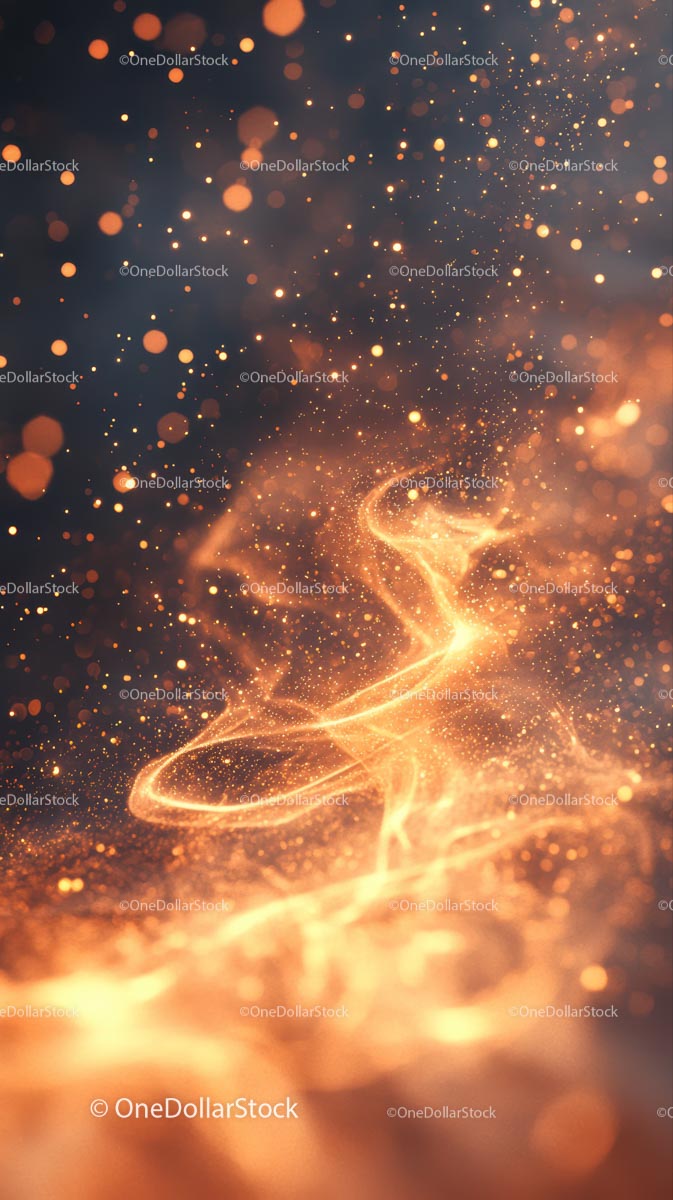 Abstrakcyjne iskierki i smugi światła z efektem bokeh