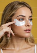 Young Woman Applying Eye Patches for Skincare Routine