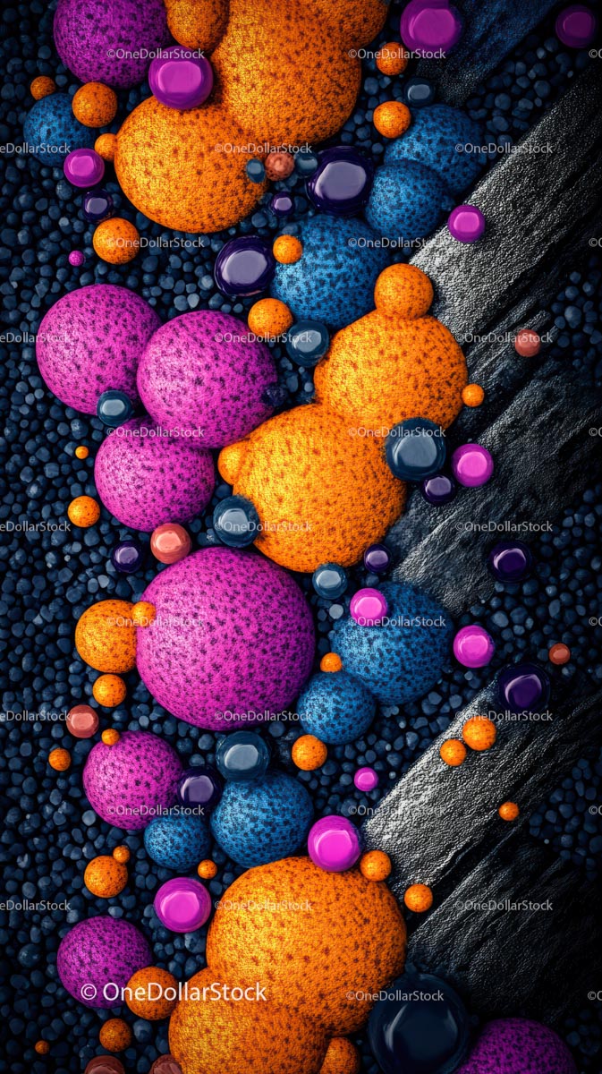 Colorful Abstract Spheres Artistic Background for Creative Use