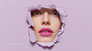 Close-Up Portrait of a Glamorous Model with Pink Lipstick