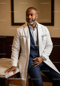 Professional Senior Male Doctor in White Coat in Modern Healthcare Setting