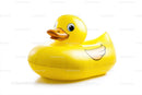 Yellow Rubber Duck in Floating Pool Toy for Summer Fun