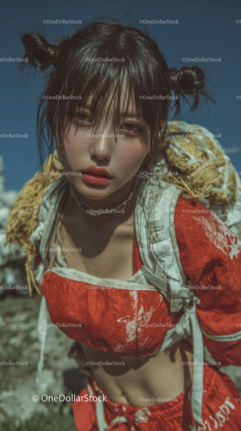 Vibrant Streetwear Fashion Shoot in Outdoors with Youthful Style